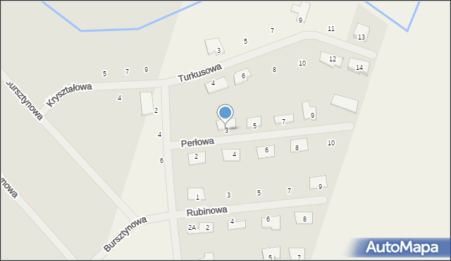 Kępa, Perłowa, 3, mapa Kępa