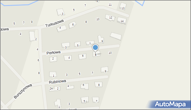 Kępa, Perłowa, 8, mapa Kępa