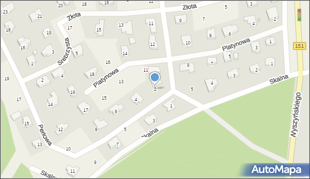 Kłodawa, Perłowa, 2, mapa Kłodawa