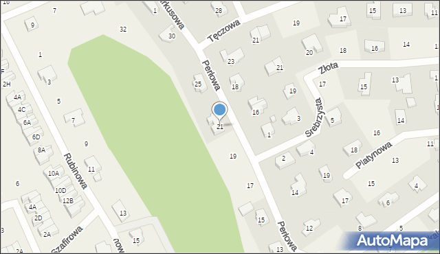 Kłodawa, Perłowa, 21, mapa Kłodawa