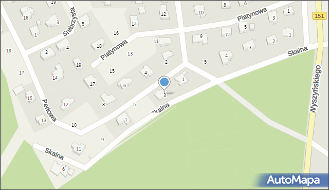 Kłodawa, Perłowa, 3, mapa Kłodawa