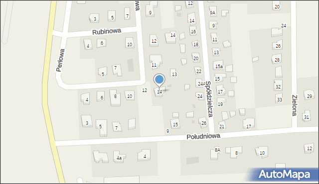 Kokoszkowy, Perłowa, 14, mapa Kokoszkowy