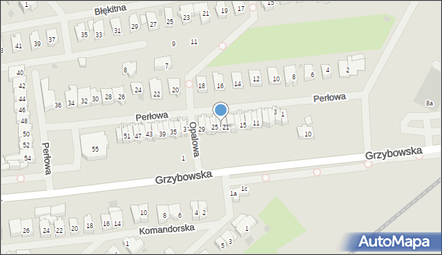 Kołobrzeg, Perłowa, 23, mapa Kołobrzegu