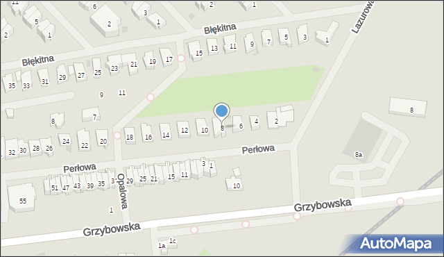 Kołobrzeg, Perłowa, 8, mapa Kołobrzegu