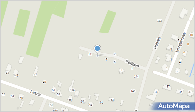 Końskie, Perłowa, 9, mapa Końskie