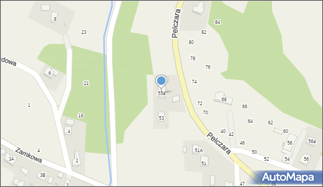 Korczyna, Pelczara Józefa Sebastiana, bp., 53a, mapa Korczyna