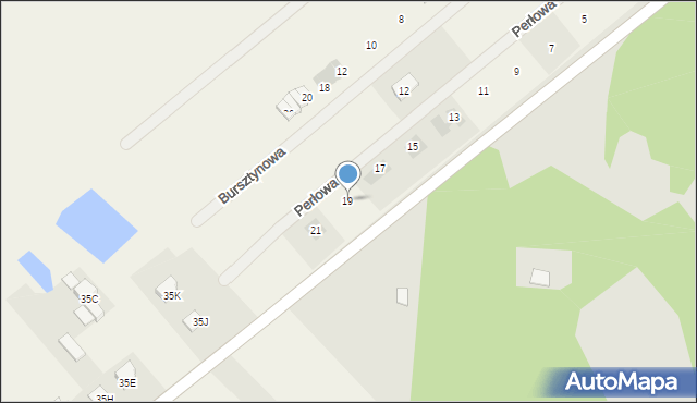 Kosów, Perłowa, 19, mapa Kosów