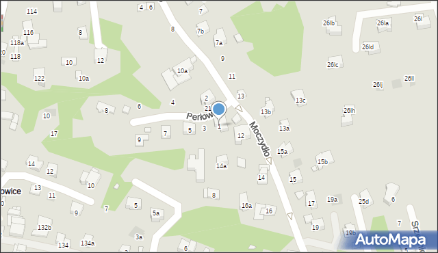 Kraków, Perłowa, 1, mapa Krakowa