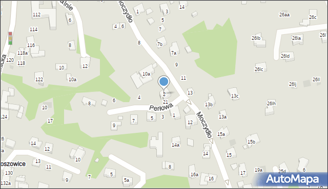 Kraków, Perłowa, 2, mapa Krakowa