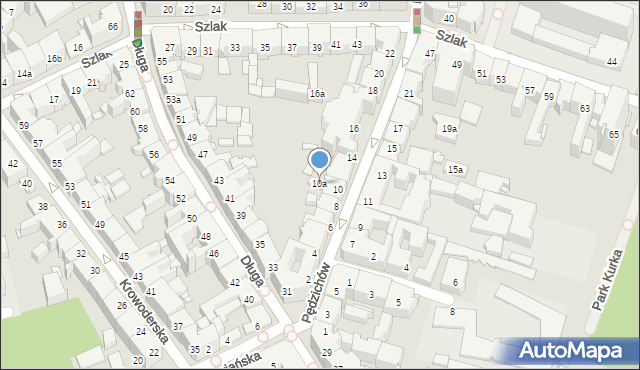 Kraków, Pędzichów, 10a, mapa Krakowa