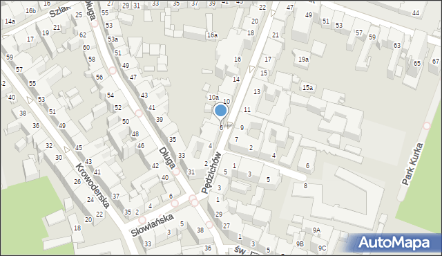 Kraków, Pędzichów, 6, mapa Krakowa