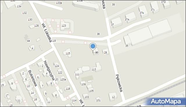 Kraków, Pękowicka, 30a, mapa Krakowa