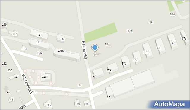 Kraków, Pękowicka, 39, mapa Krakowa