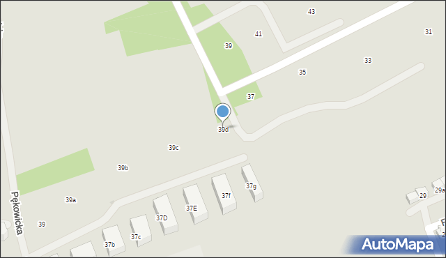 Kraków, Pękowicka, 39d, mapa Krakowa