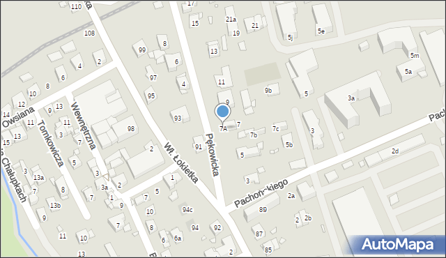 Kraków, Pękowicka, 7A, mapa Krakowa