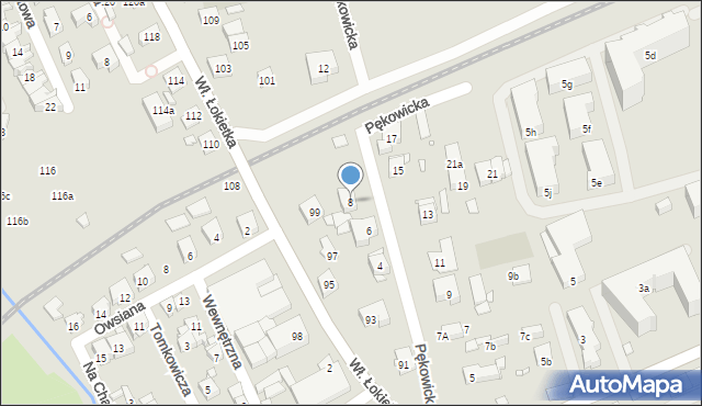 Kraków, Pękowicka, 8, mapa Krakowa