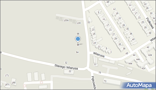 Kraków, Pękowicka, 96, mapa Krakowa