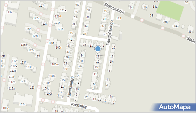 Kraków, Pełczyńskiego Tadeusza, gen., 23, mapa Krakowa