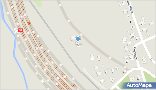 Kraków, Petöfiego Sandora, 1a, mapa Krakowa