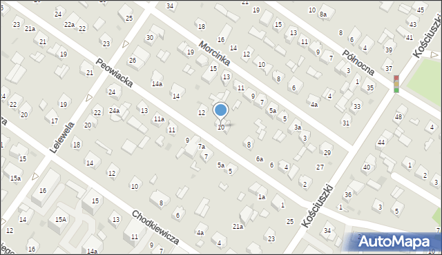 Kutno, Peowiacka, 10, mapa Kutno
