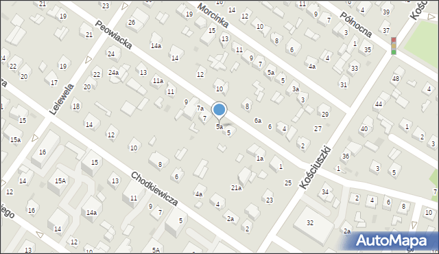 Kutno, Peowiacka, 5a, mapa Kutno
