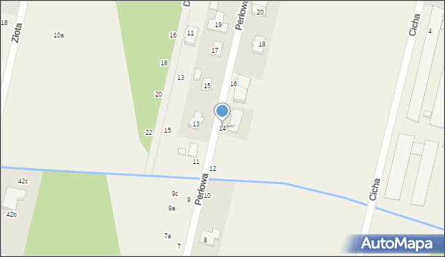 Łazy, Perłowa, 14, mapa Łazy