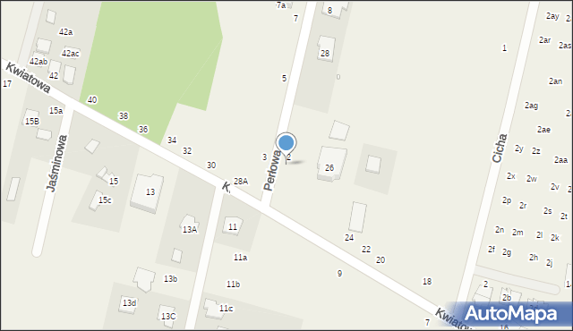 Łazy, Perłowa, 4, mapa Łazy