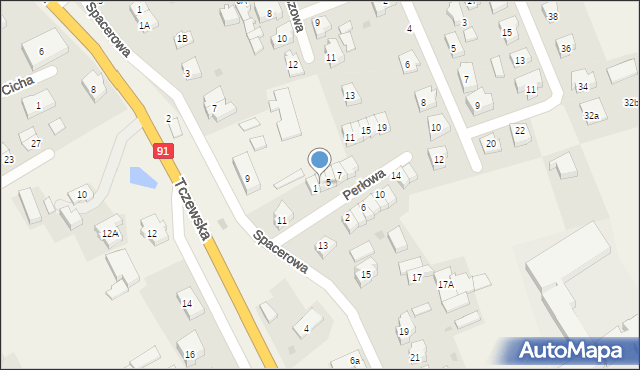 Łęgowo, Perłowa, 3, mapa Łęgowo