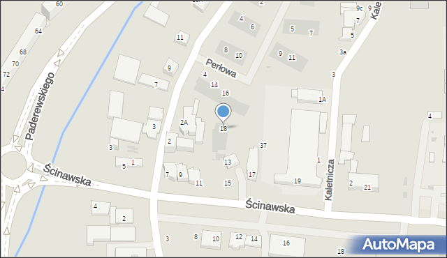 Lubin, Perłowa, 18, mapa Lubin