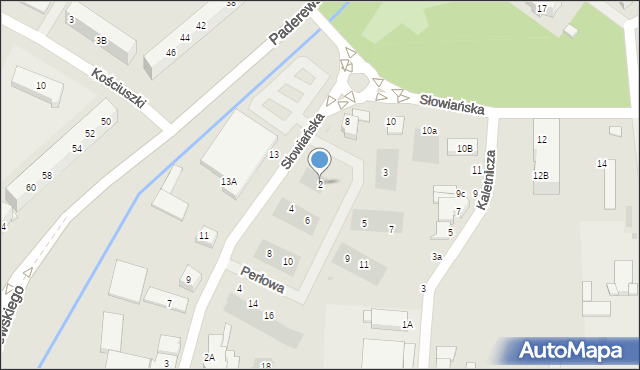 Lubin, Perłowa, 2, mapa Lubin