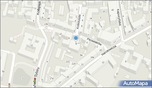 Lublin, Peowiaków, 6, mapa Lublina