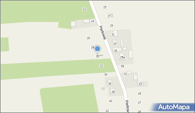 Łuszczanowice, Perłowa, 30, mapa Łuszczanowice