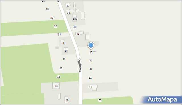 Łuszczanowice, Perłowa, 45, mapa Łuszczanowice