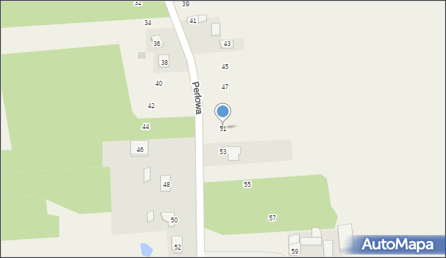 Łuszczanowice, Perłowa, 51, mapa Łuszczanowice