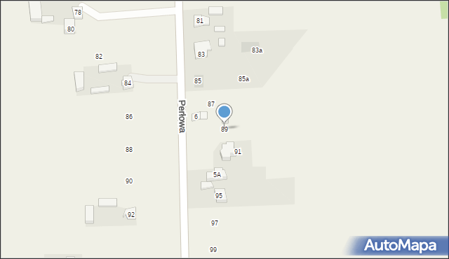 Łuszczanowice, Perłowa, 89, mapa Łuszczanowice