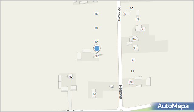Łuszczanowice, Perłowa, 92, mapa Łuszczanowice