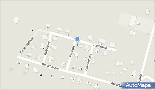 Maków Mazowiecki, Perłowa, 6, mapa Maków Mazowiecki