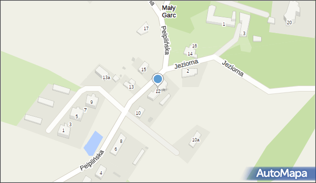Mały Garc, Pelplińska, 12, mapa Mały Garc