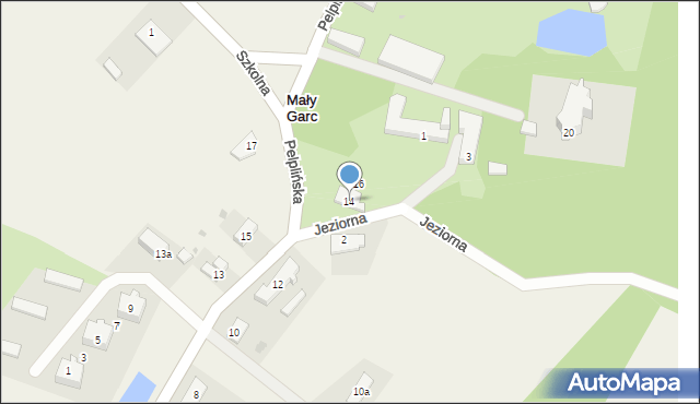 Mały Garc, Pelplińska, 14, mapa Mały Garc