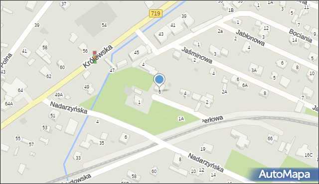 Milanówek, Perłowa, 6, mapa Milanówek