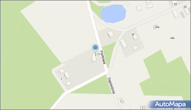Naterki, Perłowa, 1, mapa Naterki