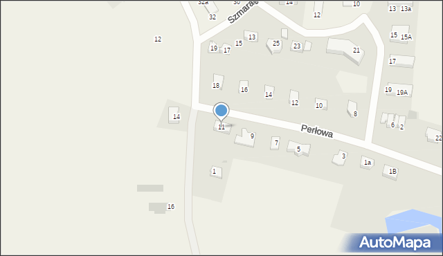 Niekanin, Perłowa, 11, mapa Niekanin