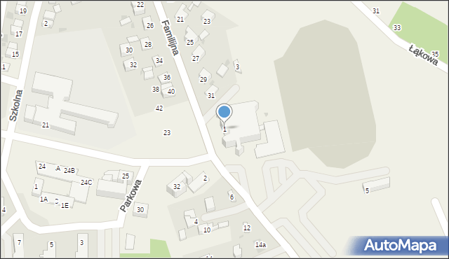 Nowiny, Perłowa, 1, mapa Nowiny