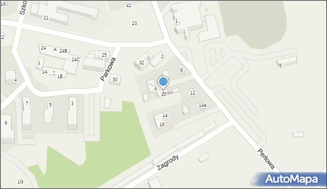 Nowiny, Perłowa, 10, mapa Nowiny