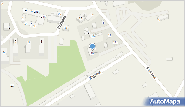 Nowiny, Perłowa, 16, mapa Nowiny