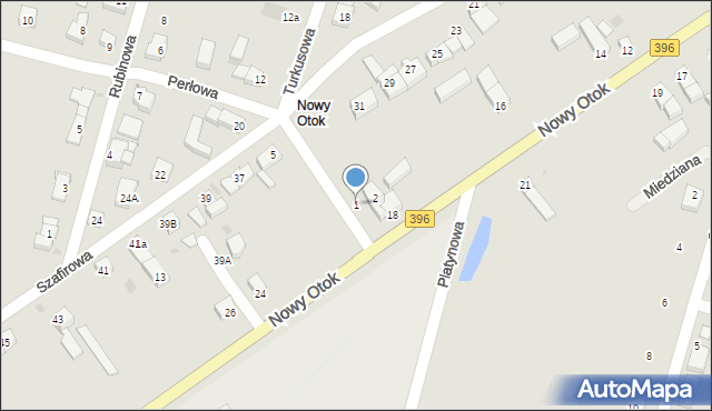 Oława, Perłowa, 1, mapa Oława