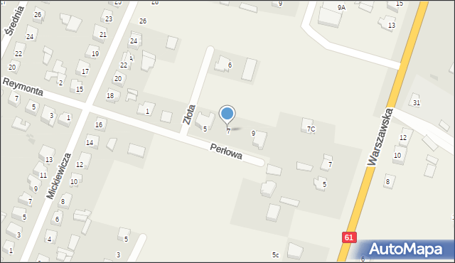 Olszewo-Borki, Perłowa, 7, mapa Olszewo-Borki