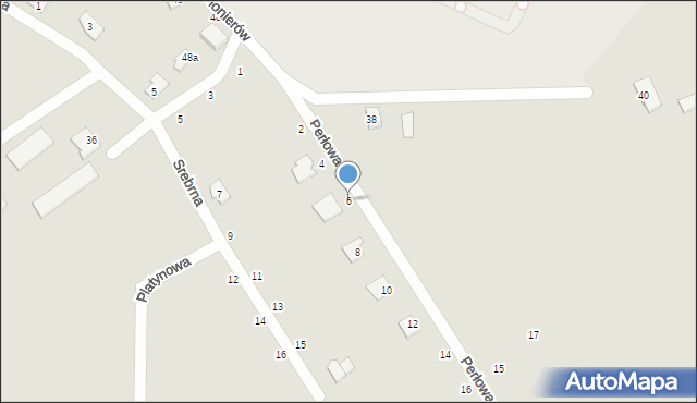 Olsztynek, Perłowa, 6, mapa Olsztynek