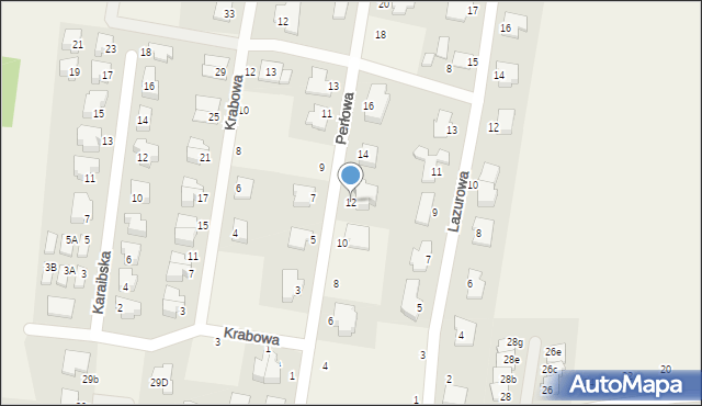 Osielsko, Perłowa, 12, mapa Osielsko