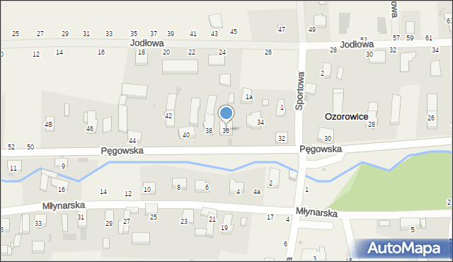 Ozorowice, Pęgowska, 36, mapa Ozorowice